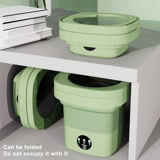 6.5L Portable Foldable Mini Washing Machine – Compact Laundry Basket Washer for Travel, Dorm, Home Use (Random Color)