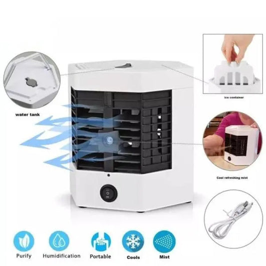 Arctic Cooler Ultra Pro | Mini Portable Air Conditioner & Personal Air Cooler Fan | 3-in-1 USB Operated Desktop AC with Humidifier & Purifier for Home, Office, Travel