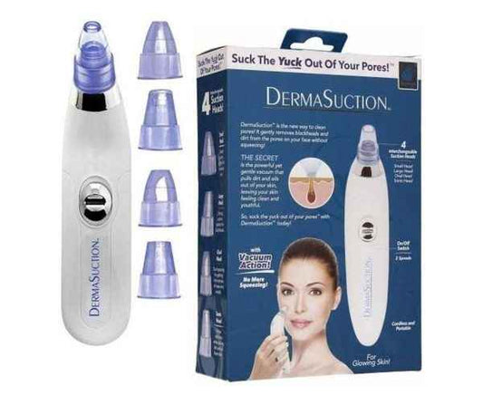 Blackhead Removal Machine Derma Suction Blackhead Remover – Electric Pore Vacuum Cleaner for Acne, Pimples & Face Deep Cleaning