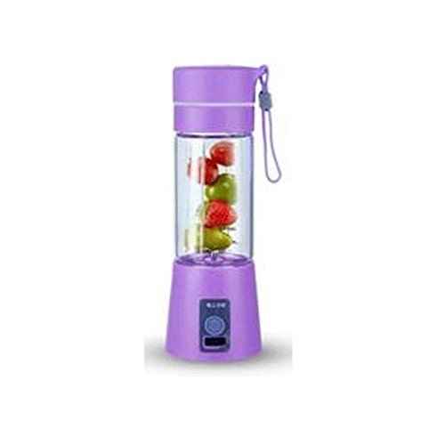 Portable USB Juicer Blender Cup | 380ml Cordless Mini Blender for Fruits, Vegetables & Crushed Ice | Rechargeable Outdoor Smoothie Maker (Random Color)
