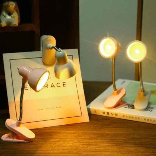 Mini LED Book Light with Clip – Portable Reading Lamp for Bed, Travel, Study & Night Use (Random Color)