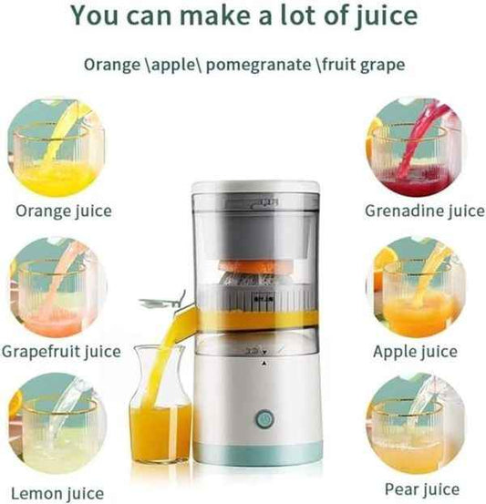 Portable Electric Citrus Juicer | Hands-Free Rechargeable Juicer for Oranges, Lemons & Grapefruits | Easy-to-Clean USB Juicer & Juice Extractor Machine