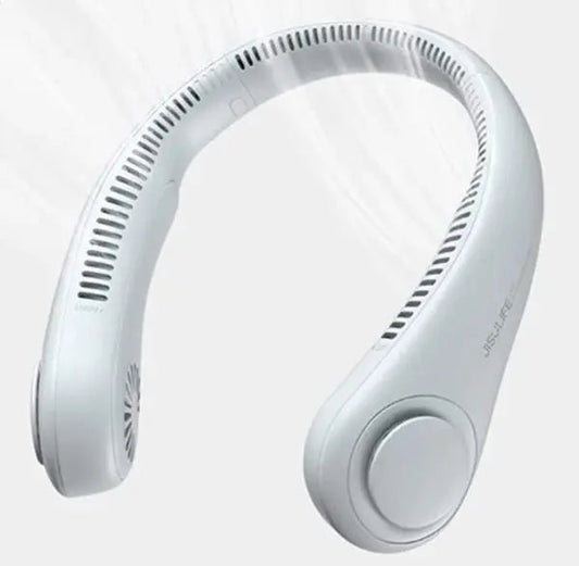 Bladeless Neck Fan | Wearable Personal Air Cooler with 3-Speed Powerful Wind | USB Rechargeable Hands-Free Neck Hanging Fan for Travel, Office & Outdoor Use