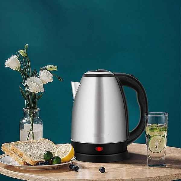 Premium Stainless Steel Electric Kettle – 2.0L Fast Boil Water Heater with Auto Shut-Off & Boil-Dry Protection (Silver)